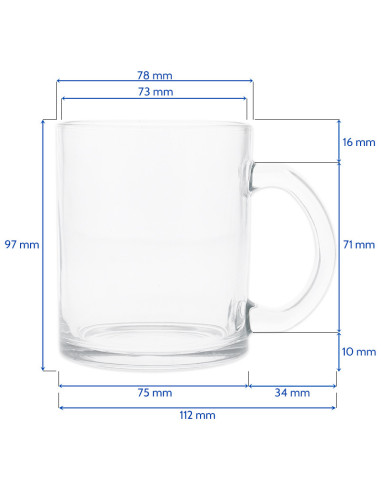 Tazas personalizables de cristal