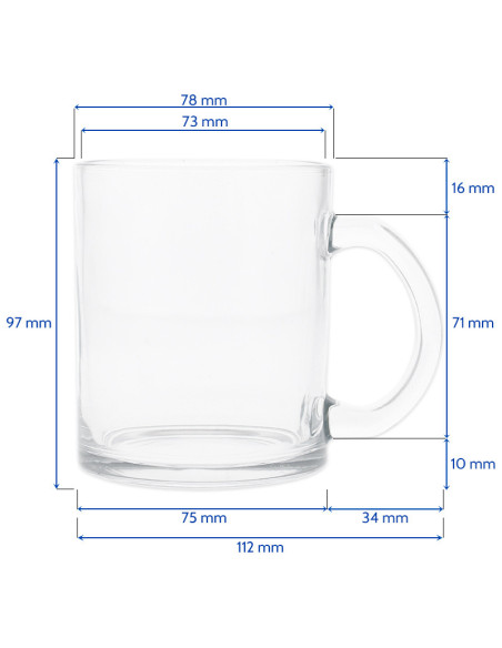 Tazas personalizables de cristal